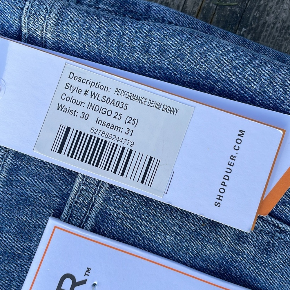 NWT DU/ER Duer Performance Denim Skinny Indigo - Picture 7 of 16